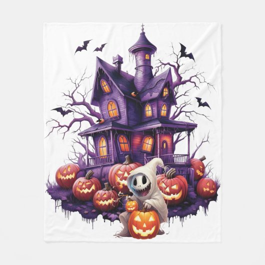 ハッピーハローウィングール フリースブランケット (正面)