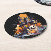 ハッピーハローウィングール ラウンドペーパーコースター (アングル)