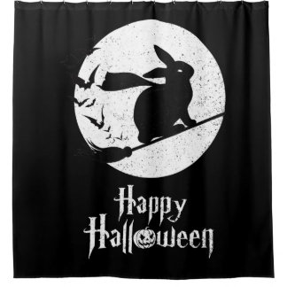 ハッピーハローウィンコスチューム魔女うさぎ恋人ギフト シャワーカーテン