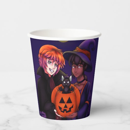 ハッピーハローウィンコスチューム 紙コップ (正面)