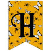 ハッピーハローウィンコテージコアスパイダースフォラルスカル バンティングフラッグ (第1の旗)