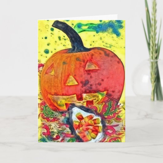 ハッピーハローウィンコラージュ カード (正面)