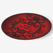 ハッピーハローウィンゴシックスタイル ペーパープレート (アングル)