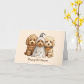 ハッピーハローウィンゴルデンドルドッグス カード (黄色い花)
