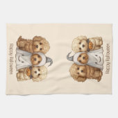 ハッピーハローウィンゴルデンドルドッグス キッチンタオル (横)