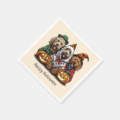 ハッピーハローウィンゴルデンドルドッグス スタンダードカクテルナプキン (角)