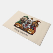 ハッピーハローウィンゴルデンドルドッグス ドアマット (アングル)