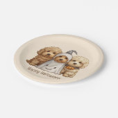 ハッピーハローウィンゴルデンドルドッグス ペーパープレート (アングル)