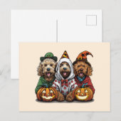 ハッピーハローウィンゴルデンドルドッグス ポストカード (正面/裏面)
