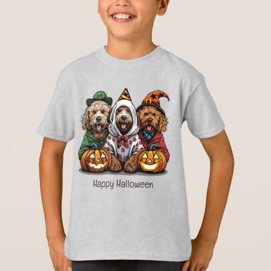 ハッピーハローウィンゴルデンドルドッグス Tシャツ (正面)