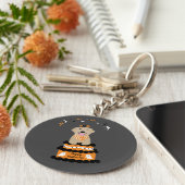 ハッピーハローウィンゴールデンリトリ不気味バー幽霊ブー キーホルダー (側面)