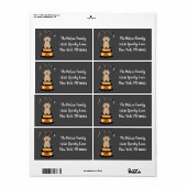 ハッピーハローウィンゴールデンリトリ不気味バー幽霊ブー ラベル (フルシート)