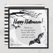 ハッピーハローウィンサンキューカード 招待状 (正面/裏面)