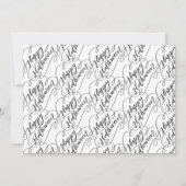 ハッピーハローウィンシックハンドレター写真 招待状 (裏面)