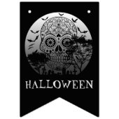 ハッピーハローウィンシュガースカル墓地フルムーン1 バンティングフラッグ (第2の旗)
