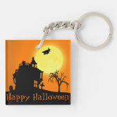 ハッピーハローウィンシルエット横 キーホルダー (裏面)