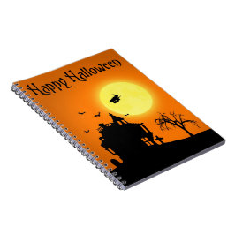 ハッピーハローウィンシルエット横 ノートブック
