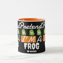 ハッピーハローウィンシンプルのは私がカエルのふりをする マグカップ