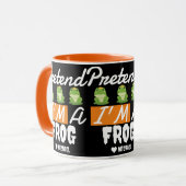 ハッピーハローウィンシンプルのは私がカエルのふりをする マグカップ (正面左)