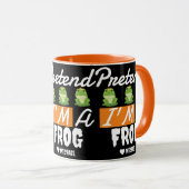 ハッピーハローウィンシンプルのは私がカエルのふりをする マグカップ (正面右)