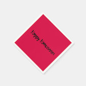 ハッピーハローウィンシンプルクリーン無地のレッド スタンダードカクテルナプキン (角)