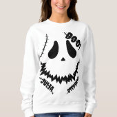 ハッピーハローウィンシンプルブー家族と友人の名前 スウェットシャツ (正面)