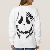 ハッピーハローウィンシンプルブー家族と友人の名前 スウェットシャツ (裏面)