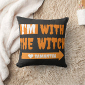 ハッピーハローウィンシンプル魔女コスムと一緒だ クッション (ブランケット)