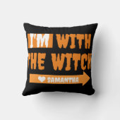 ハッピーハローウィンシンプル魔女コスムと一緒だ クッション (裏面)