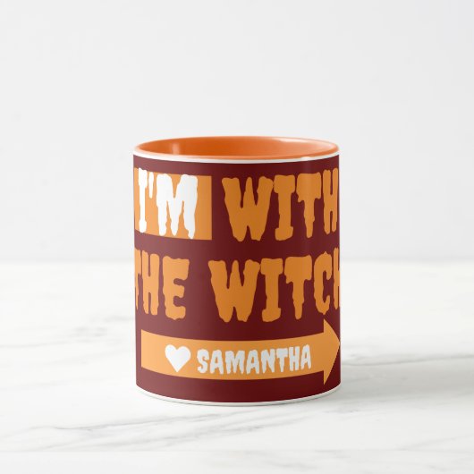 ハッピーハローウィンシンプル魔女コスムと一緒だ マグカップ (中央)