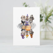 ハッピーハローウィンシーズー（犬）ツードッグコレーカボチャギフト 出欠カード (スタンド正面)