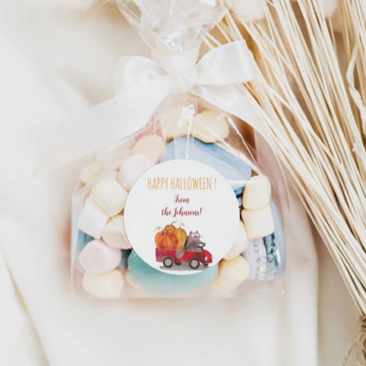ハッピーハローウィンシールキャンディ&クッキーバッグ ラウンドシール