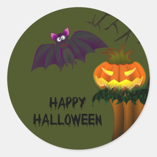 ハッピーハローウィンシール ラウンドシール (正面)