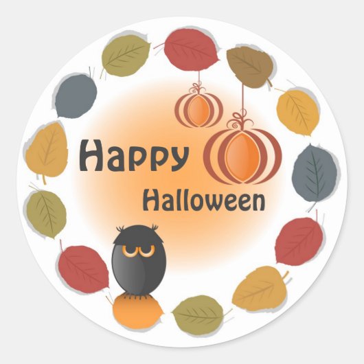 ハッピーハローウィンシール ラウンドシール (正面)