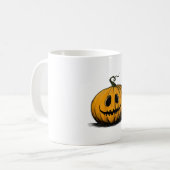 ハッピーハローウィンジャックオランタンアダルトナチュラル コーヒーマグカップ (正面左)