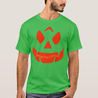 ハッピーハローウィンジャックオランタンパンプキンス顔 Tシャツ