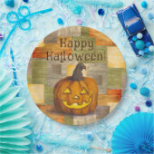 ハッピーハローウィンジャックオランタンパンプキン ペーパープレート (パーティー)