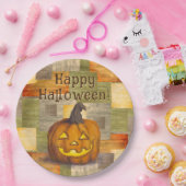 ハッピーハローウィンジャックオランタンパンプキン ペーパープレート (パーティー)
