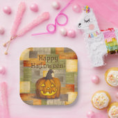 ハッピーハローウィンジャックオランタンパンプキン ペーパープレート (パーティー)