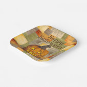 ハッピーハローウィンジャックオランタンパンプキン ペーパープレート (傾斜あり)