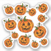 ハッピーハローウィンジャック・オ・ランタン、トリート シール (正面)