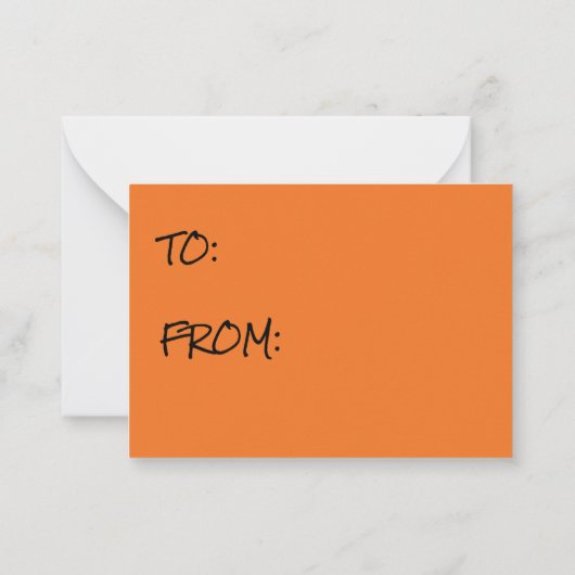 ハッピーハローウィンジャックO'ランタンキャンディオレンジブラック ノートカード (裏面)