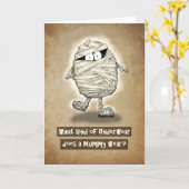 ハッピーハローウィンジョキングミイラ カード (黄色い花)