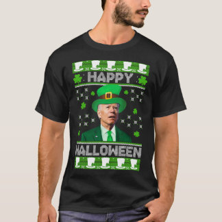 ハッピーハローウィンジョーバイデン氏セントパトリックの日レプレチ Tシャツ