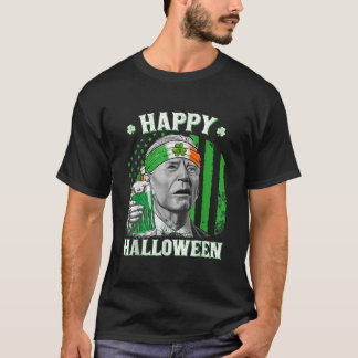 ハッピーハローウィンジョーバイデン氏St patricks dayレプレハ Tシャツ