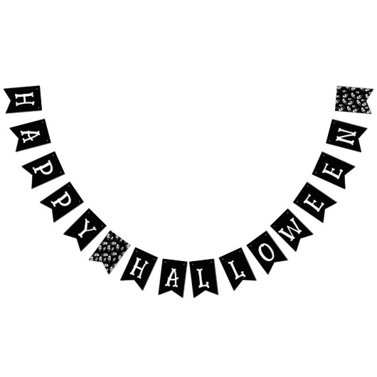 ハッピーハローウィンスカル バンティングフラッグ (全)