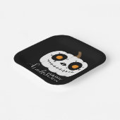 ハッピーハローウィンスクリプトかわいいカボチャ ペーパープレート (傾斜あり)