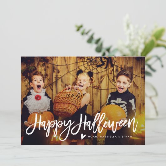ハッピーハローウィンスクリプトオーバーレイフォトカード カード (スタンド正面)