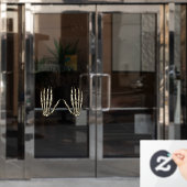 ハッピーハローウィンスケルトンハンド ウィンドウサイン (オフィスドア)