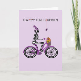 ハッピーハローウィンスケルトンライディングバイク カード